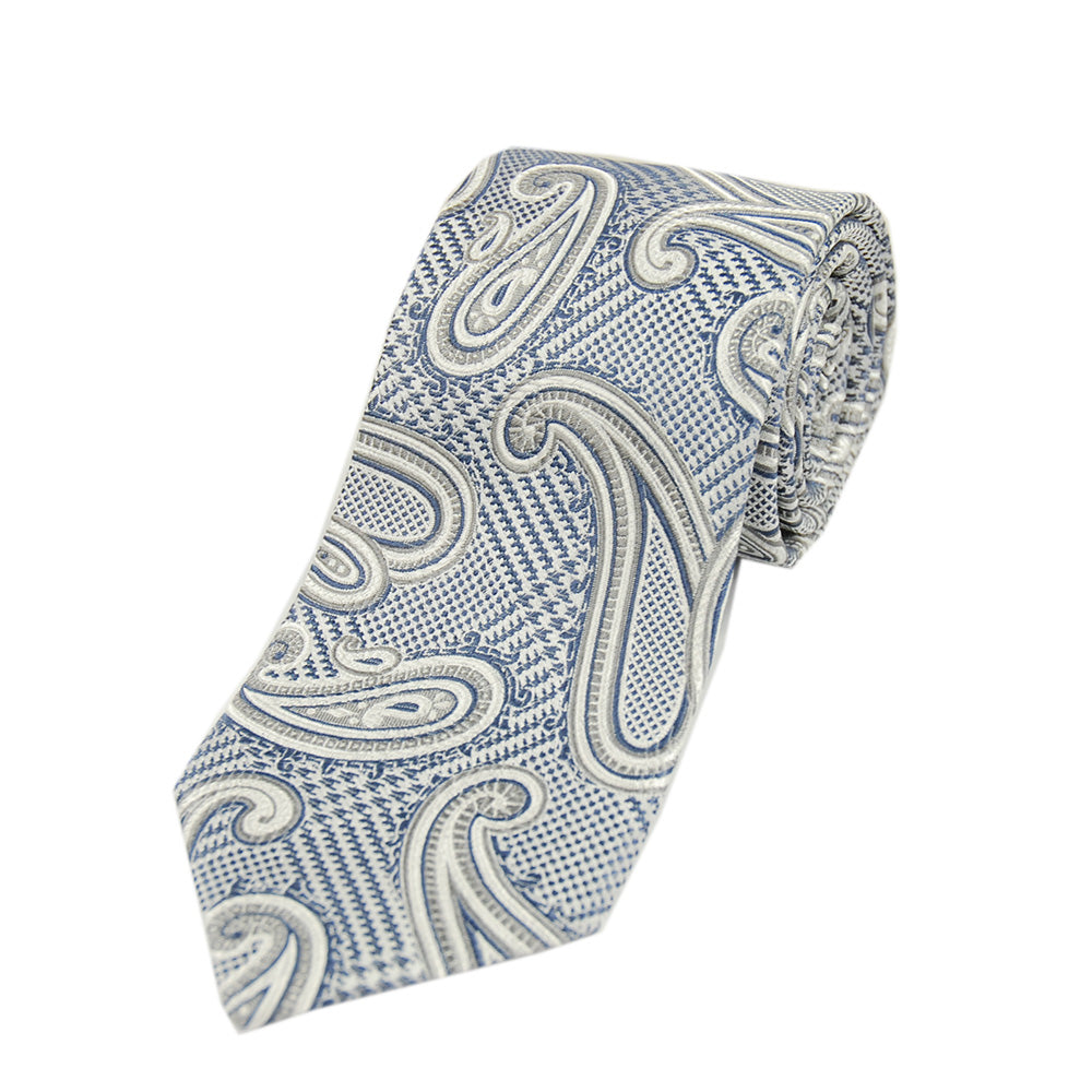 Steel blue paisley tie⎪ Antarctica