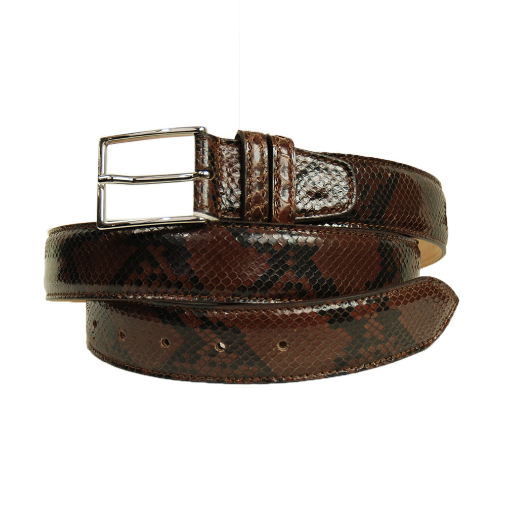 Dunkelbrauner Python-Gürtel⎪Bochicchio