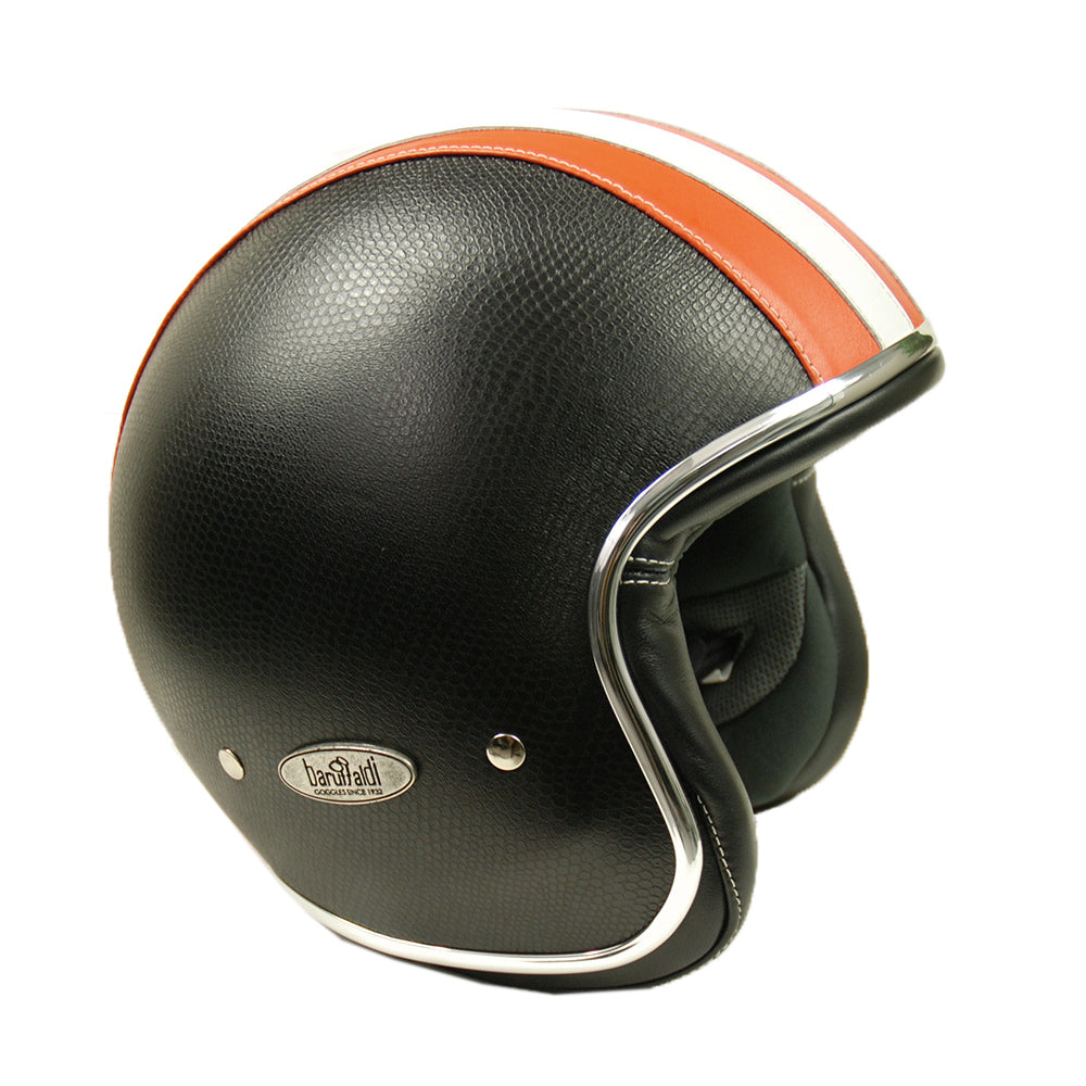 Schwarz/Orange offener Helm ⎪ Oron ⎪ Barrufaldi