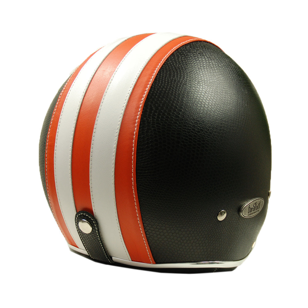 Schwarz/Orange offener Helm ⎪ Oron ⎪ Barrufaldi