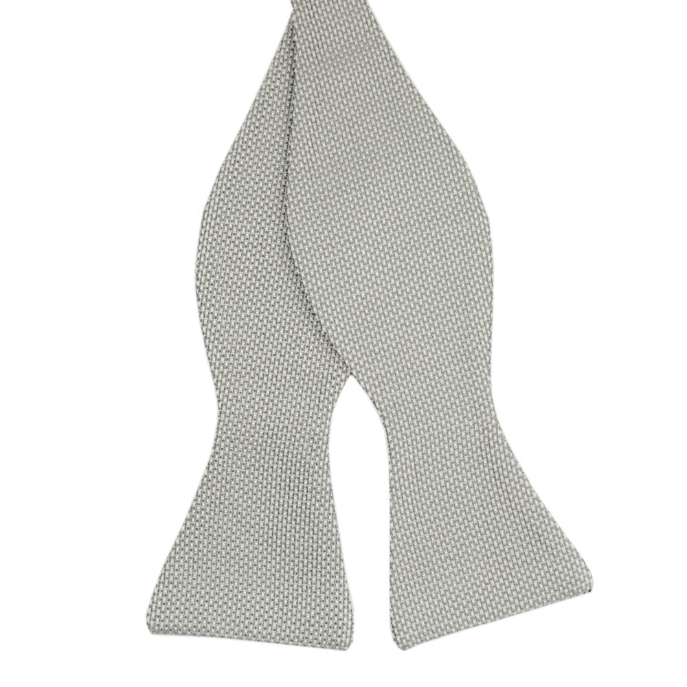 Silver self-tie bow tie⎪ BP Silk