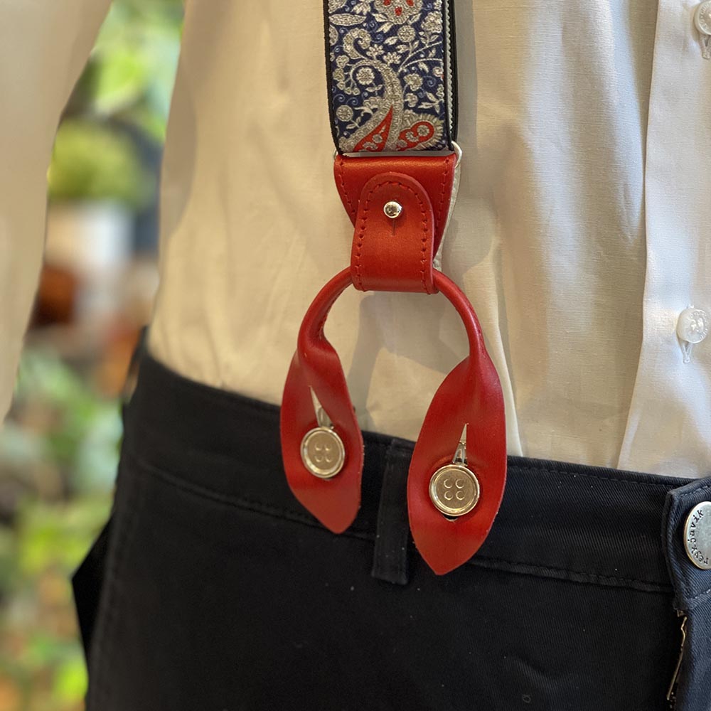 Clip-on buttons for suspenders⎪ Silver⎪ Brucle