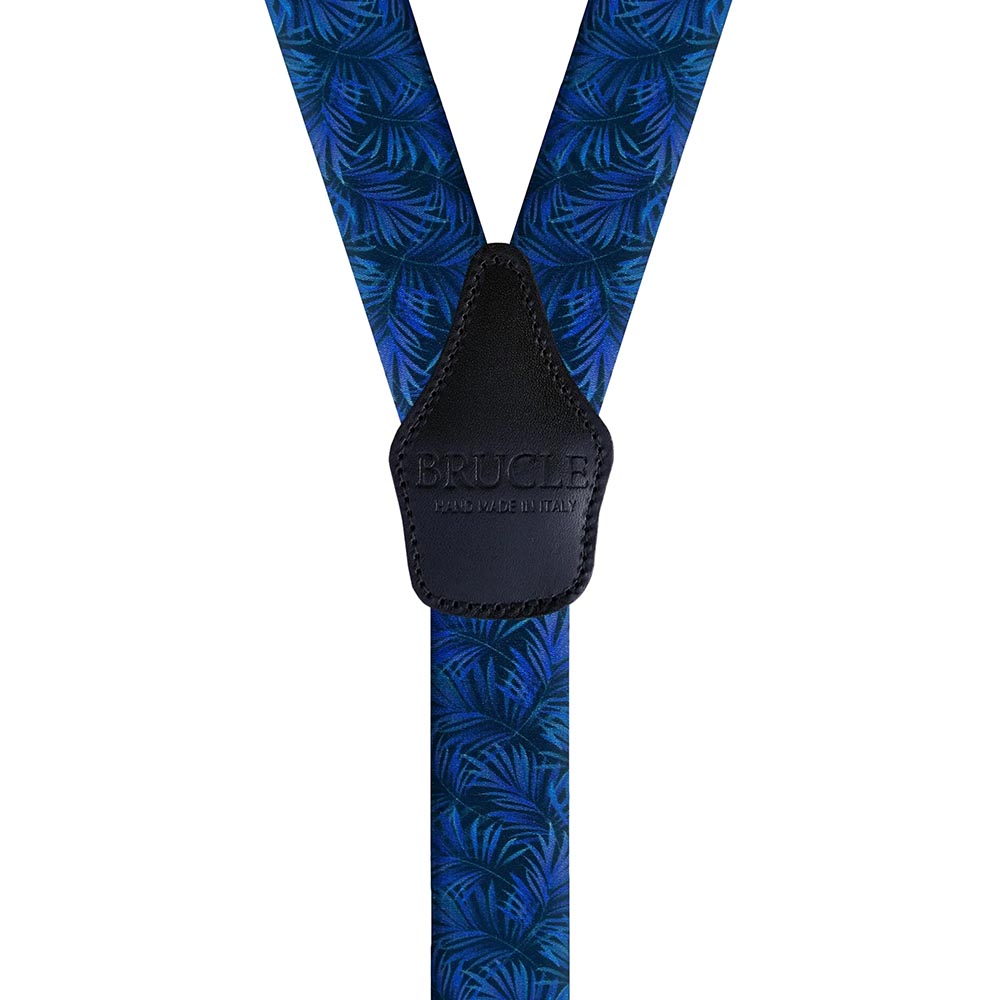 Gemusterte blaue Hosenträger⎪ Brucle