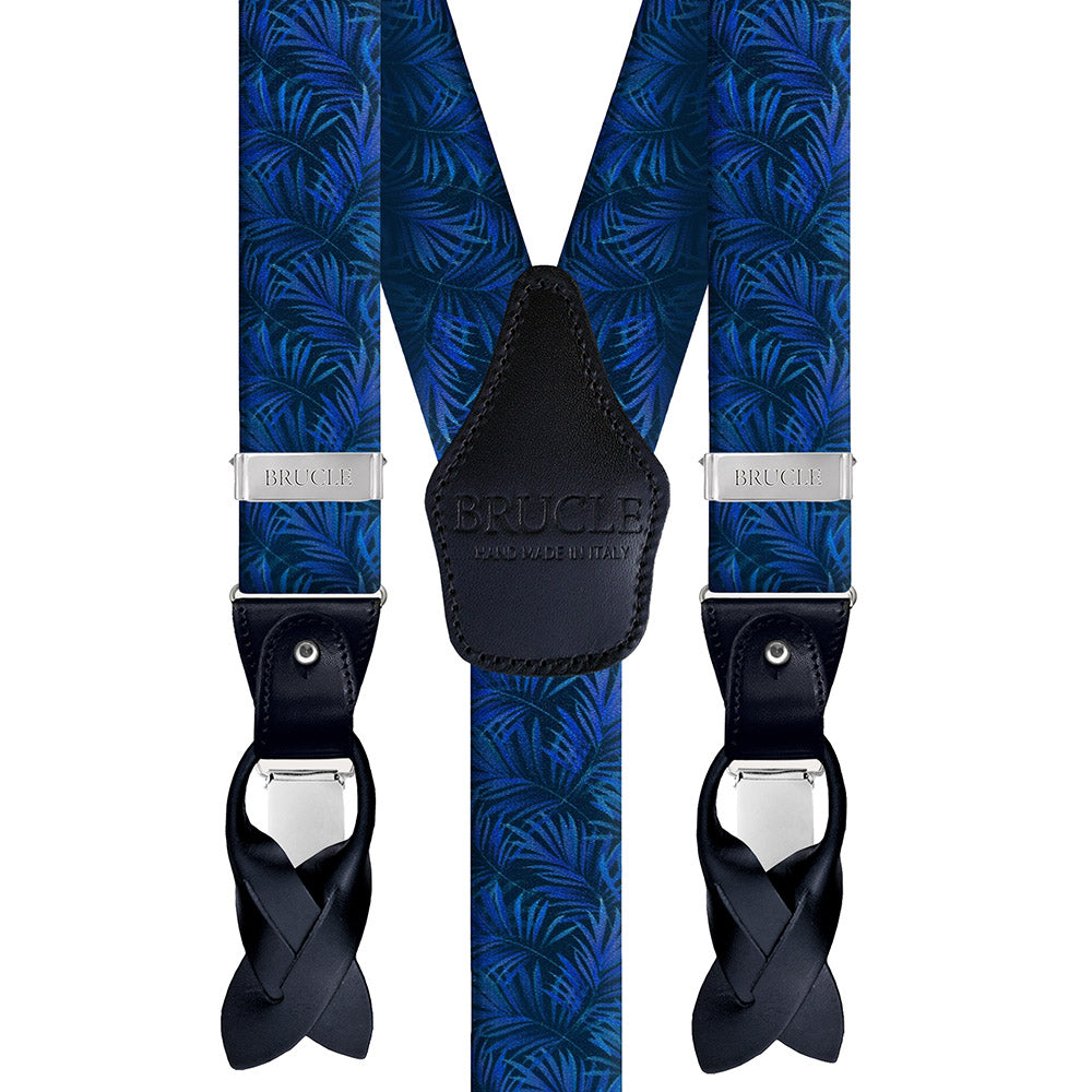 Gemusterte blaue Hosenträger⎪ Brucle