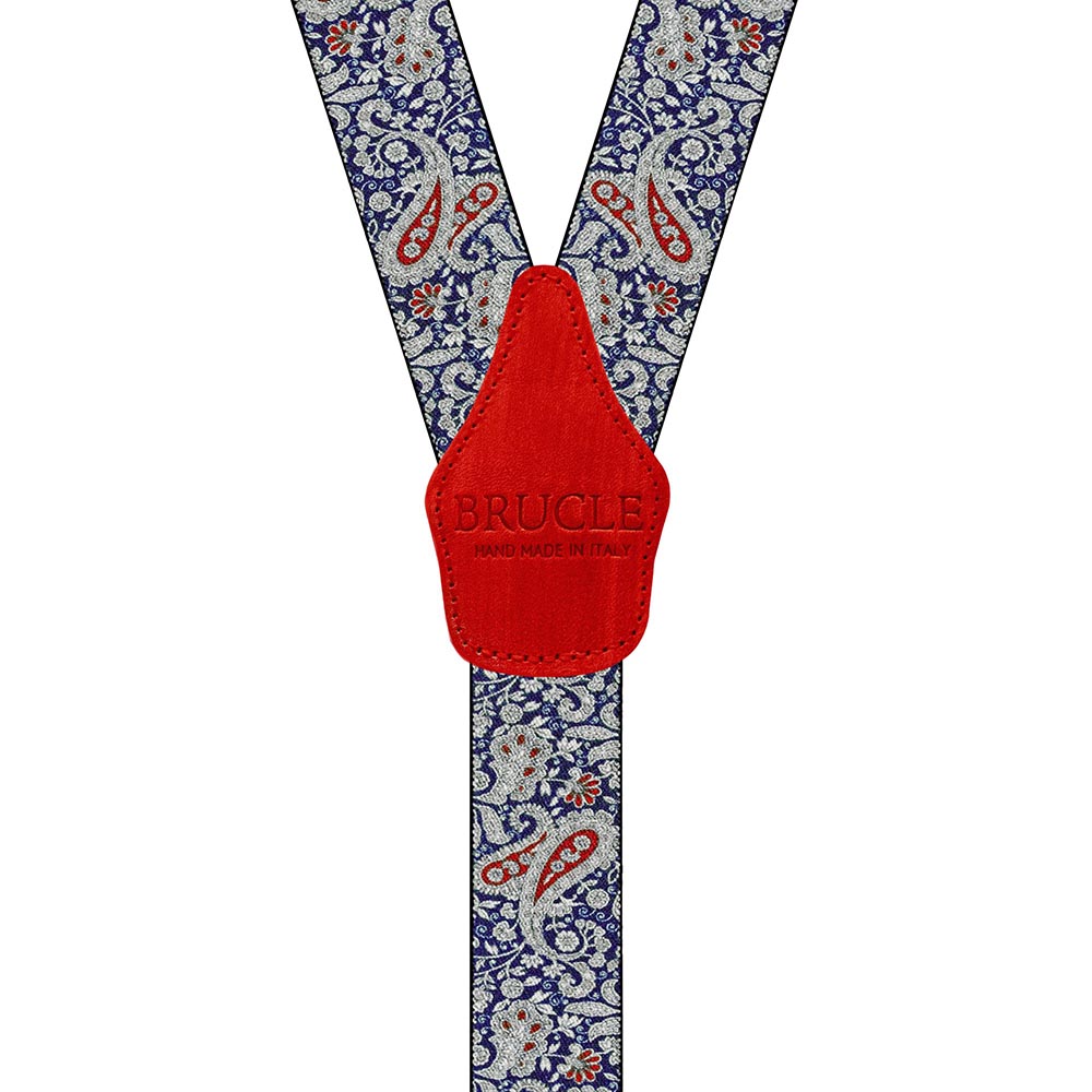 Blaue / Rote Hosenträger⎪Paisley⎪ Brucle