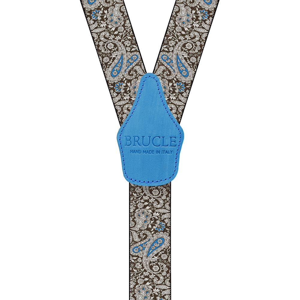 Bruna / Ljusblå hängslen⎪ Paisley⎪ Brucle