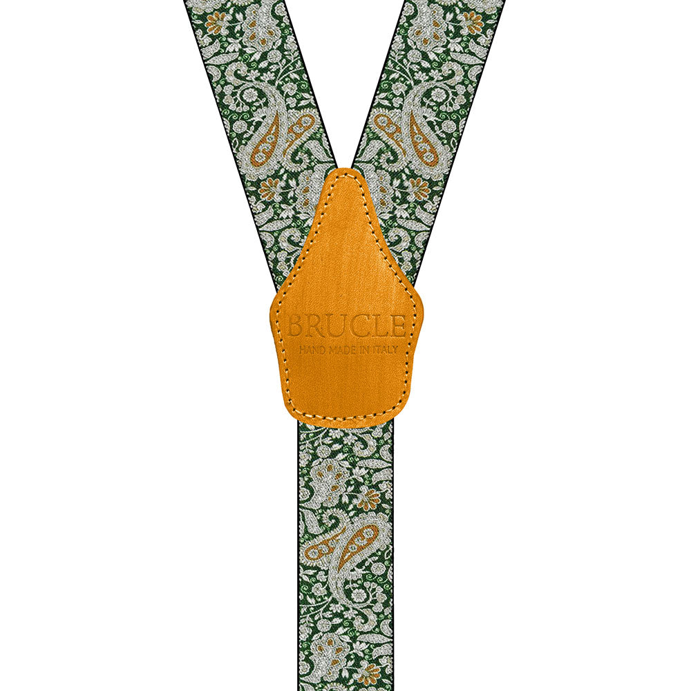 Grüne / gelbe Hosenträger⎪ Paisley⎪ Brucle