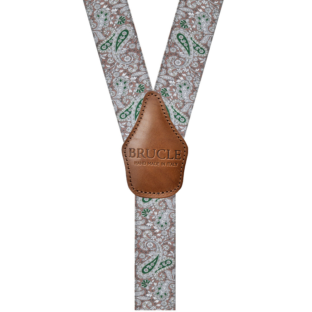 Braune gemusterte Hosenträger⎪Paisley⎪ Brucle