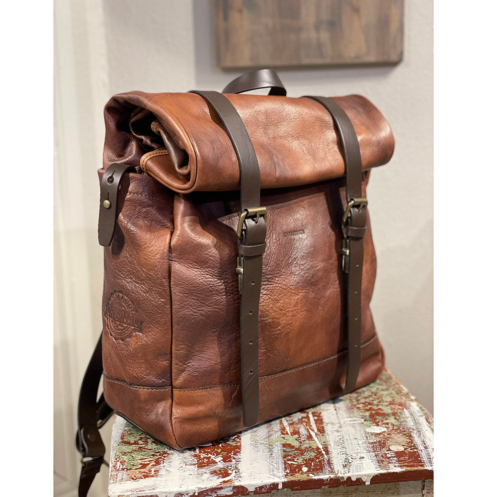 Großer brauner Lederrucksack⎪ Old Tuscany⎪ Chiarugi