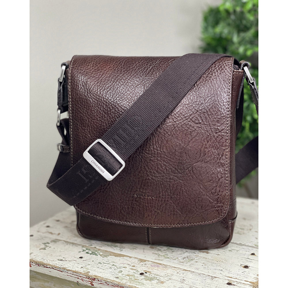 Messenger-Ledertasche dunkelbraun ⎪ City⎪ Chiarugi