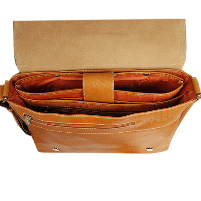 Iso vaaleanruskea messenger laukku ⎪ Chiarugi