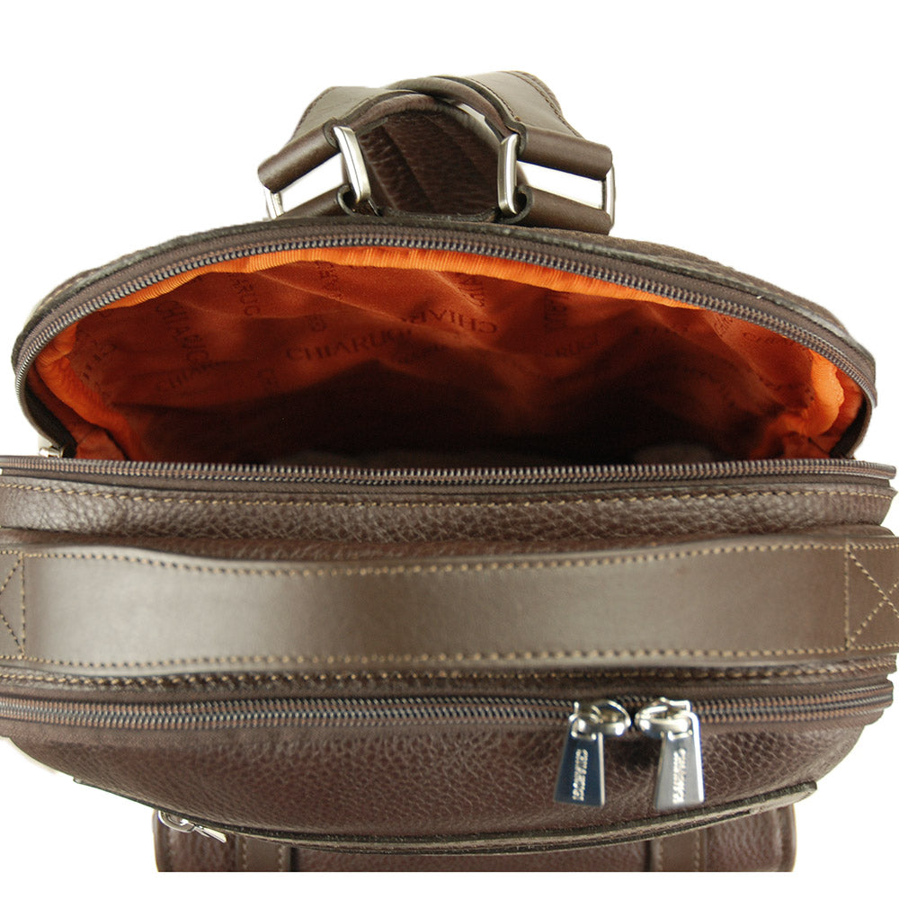 Dark brown leather backpack⎪Classic City ⎪Chiarugi