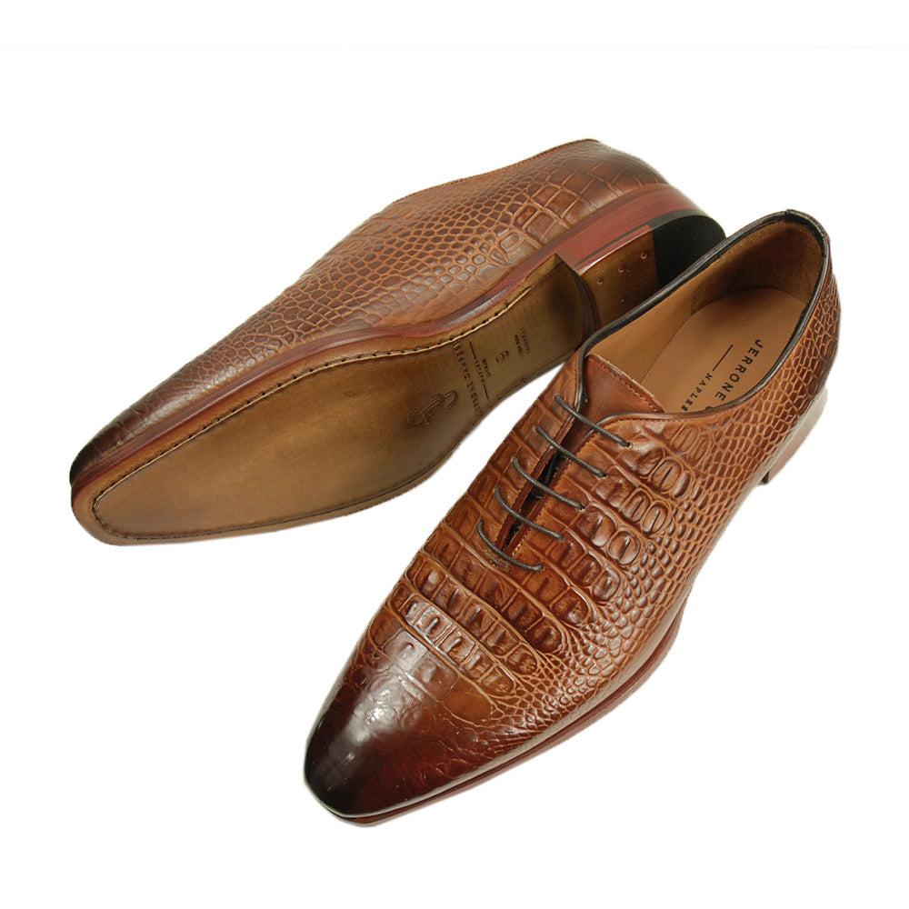Brown leather shoe⎪ Crocco ⎪ Cerruti Sergio