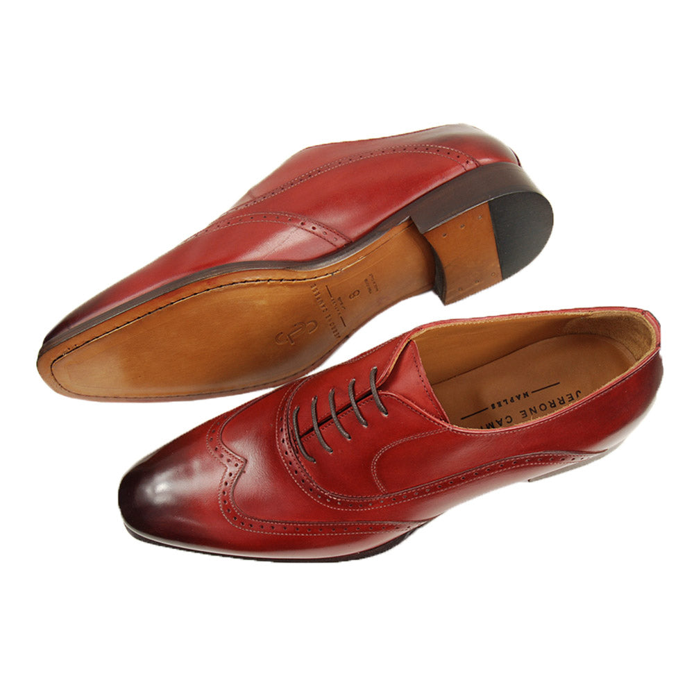 Red leather shoe⎪Cerruti Sergio