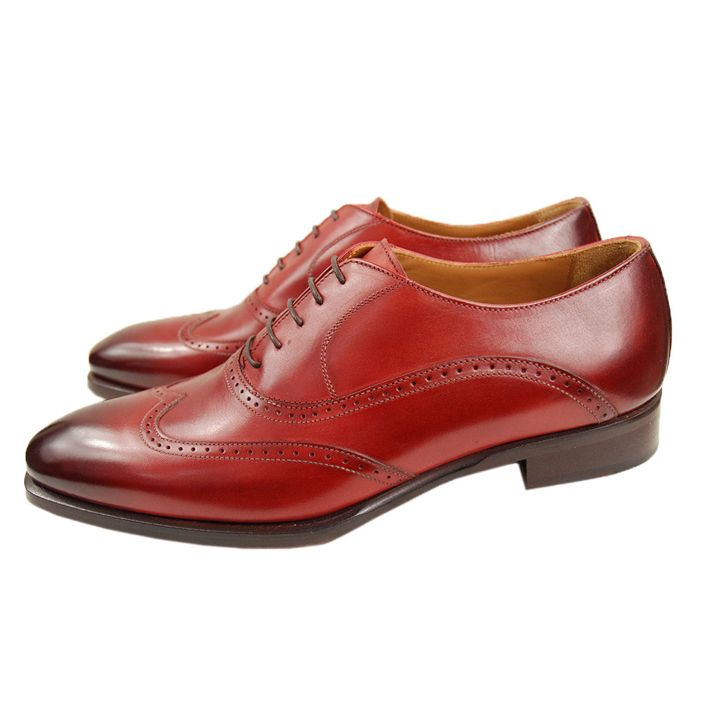 Red leather shoe⎪Cerruti Sergio