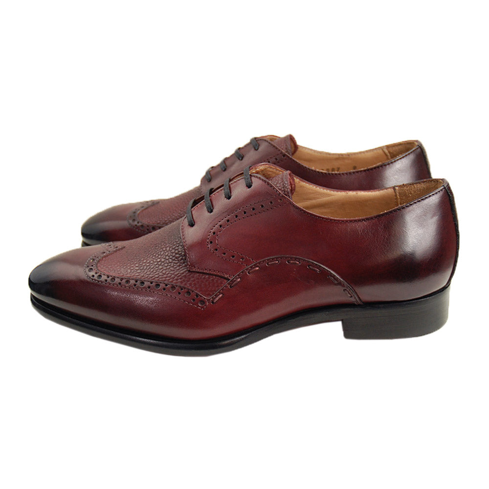 Wine-red leather shoe⎪Cerruti Sergio