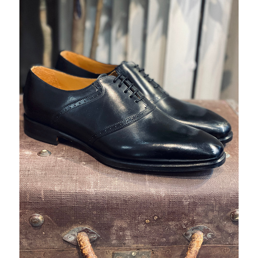 Black Oxford leather shoe⎪Cerruti Sergio