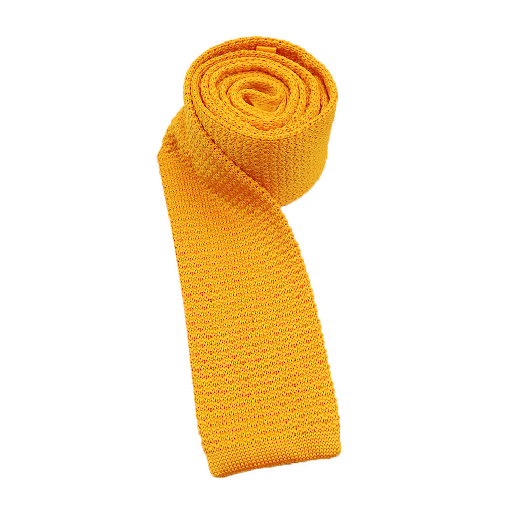 Yellow knit tie⎪ Exibit