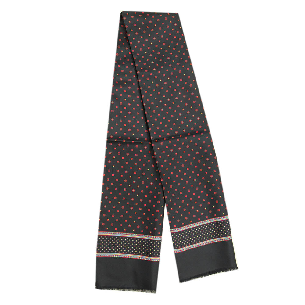 Black silk scarf with wool lining⎪ Giorgio Redaelli