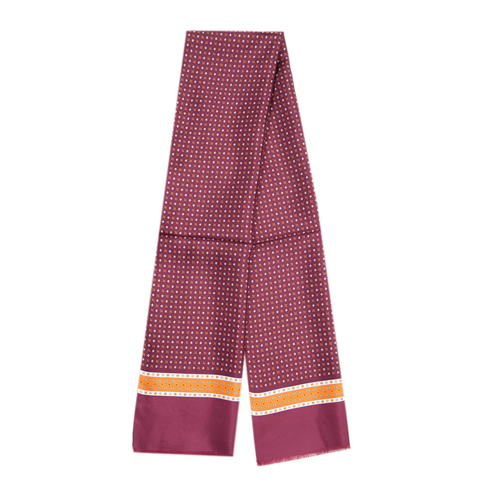 Burgundy silk scarf with wool lining⎪ Giorgio Redaelli