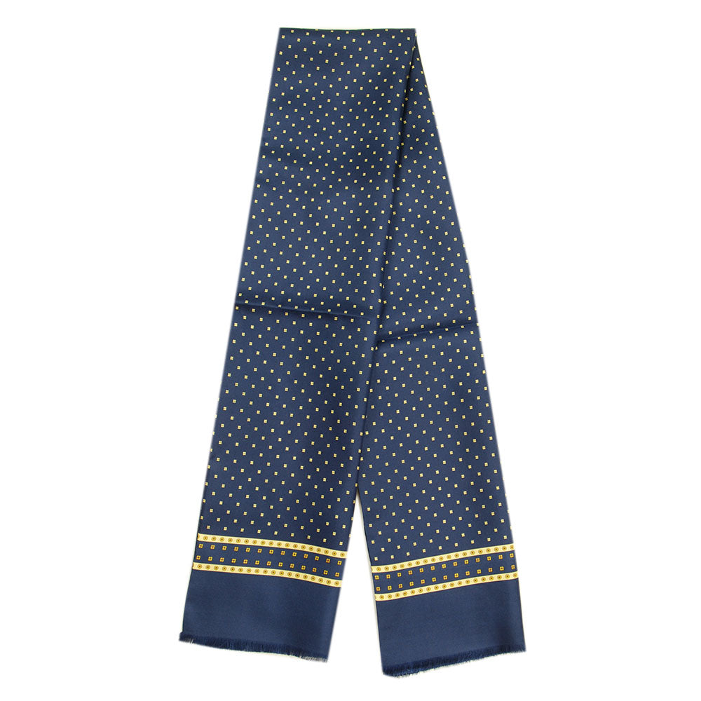Blauer Seidenschal mit Wollfutter⎪ Giorgio Redaelli