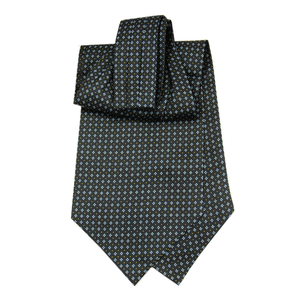 Musta kuviollinen ascot-huivi ⎪Giorgio Redaelli