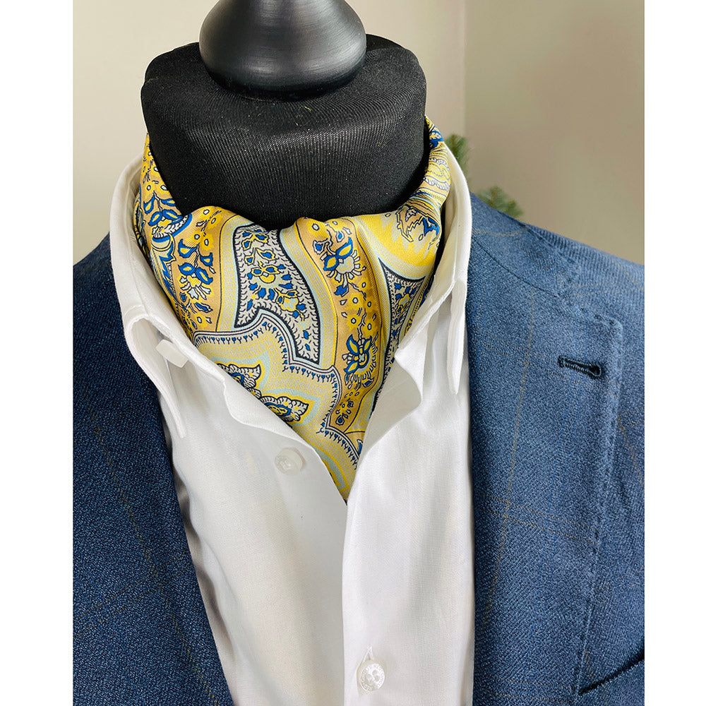 Kultainen paisley ascot-huivi ⎪Giorgio Redaelli