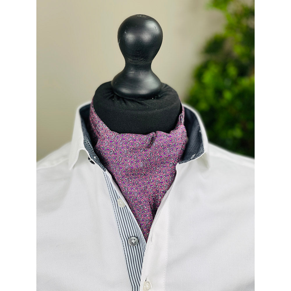 Rosa gemusterter Ascot-Schal ⎪ Giorgio Redaelli