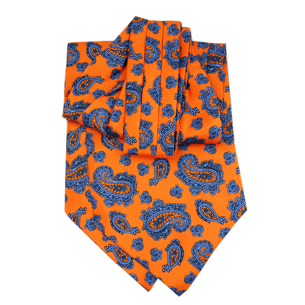 Orangene gemusterte Ascot-Krawatte ⎪ Giorgio Redaelli