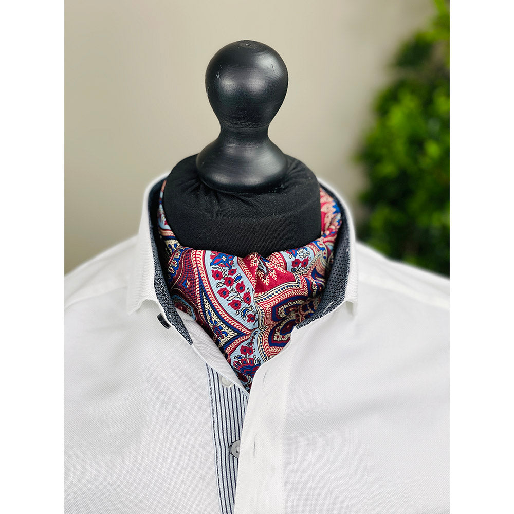 Farbenfrohes Ascot-Tuch mit großem Paisley-Muster ⎪ Giorgio Redaelli