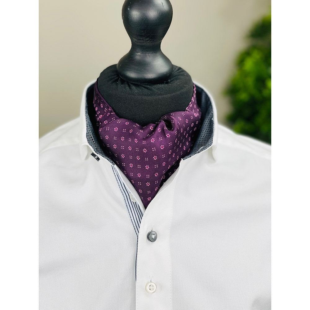 Violet / Purple ascot scarf⎪ Giorgio Redaelli