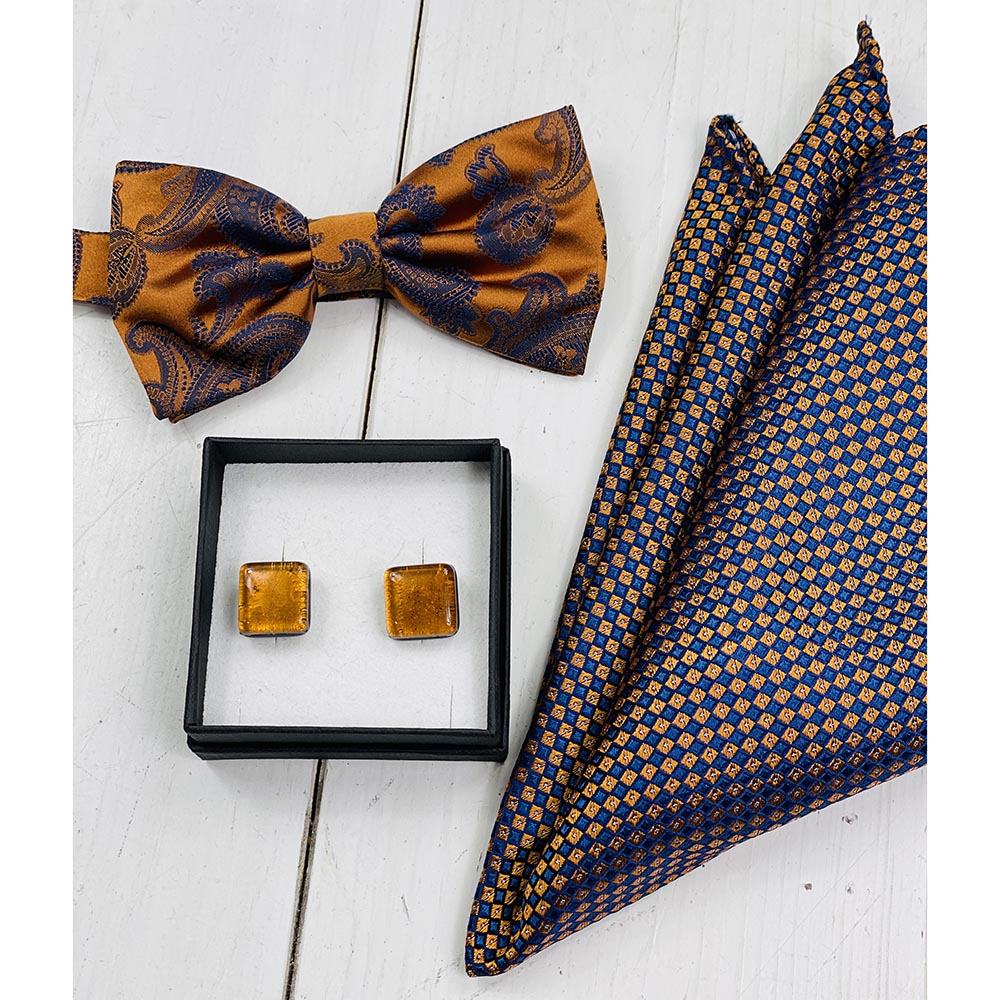 Orange paisley bow tie⎪ Giorgio Redaelli