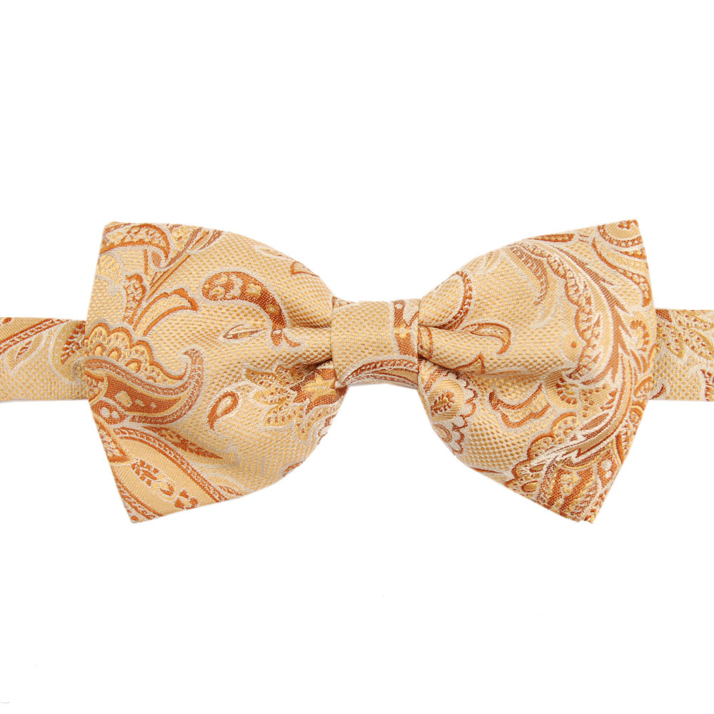Golden yellow paisley bow tie⎪ Giorgio Redaelli