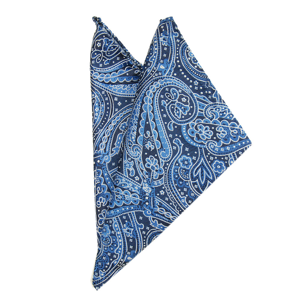 Tummansininen paisley taskuliina⎪ Giorgio Redaelli