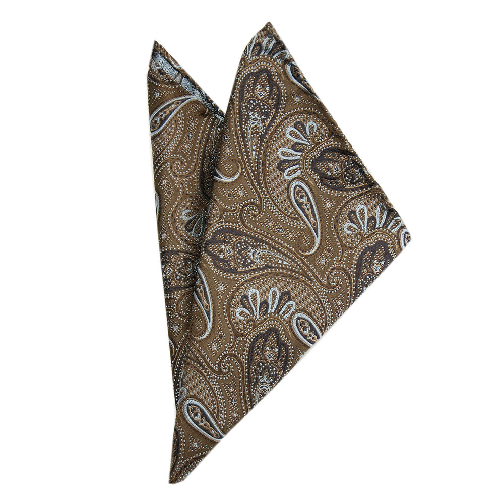 Braunes Paisley-Muster Einstecktuch⎪ Giorgio Redaelli