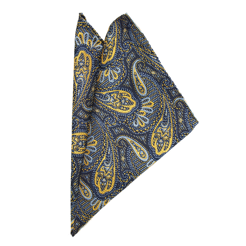 Tummansininen taskuliina paisley kuviolla ⎪ Giorgio Redaelli