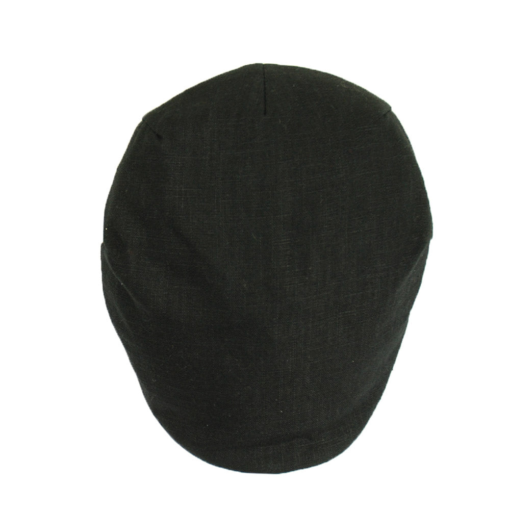 Musta pellava flat cap⎪ Bojua