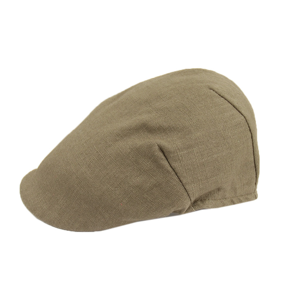 Ruskea pellava flat cap⎪ Bojua