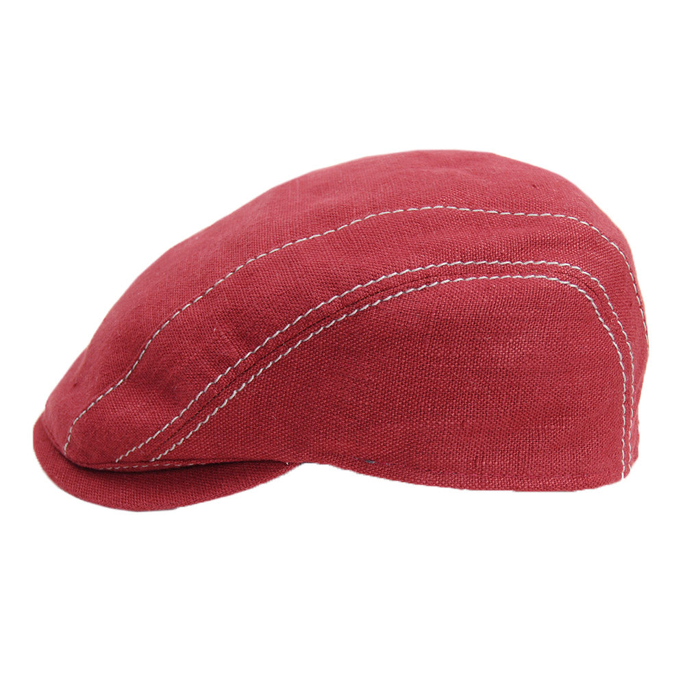 Punainen pellava flat cap⎪ Bojua