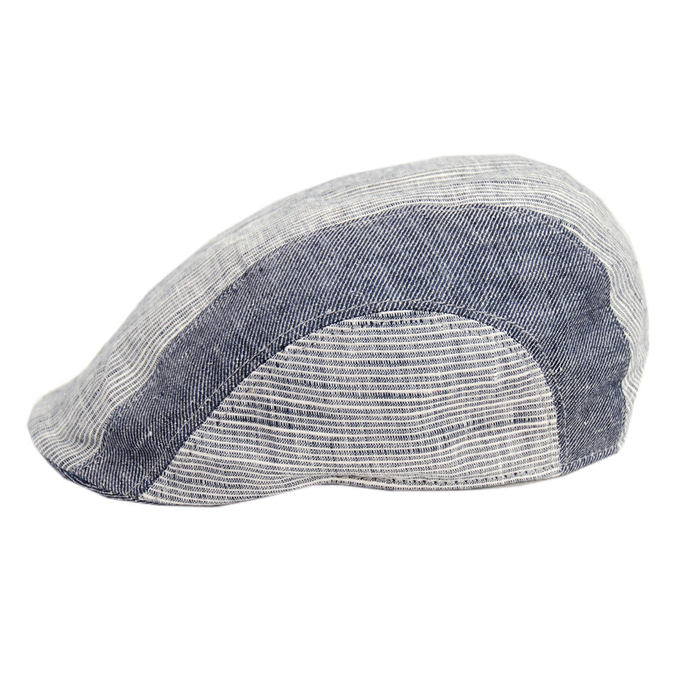 Sininen raidallinen flat cap⎪ Bojua