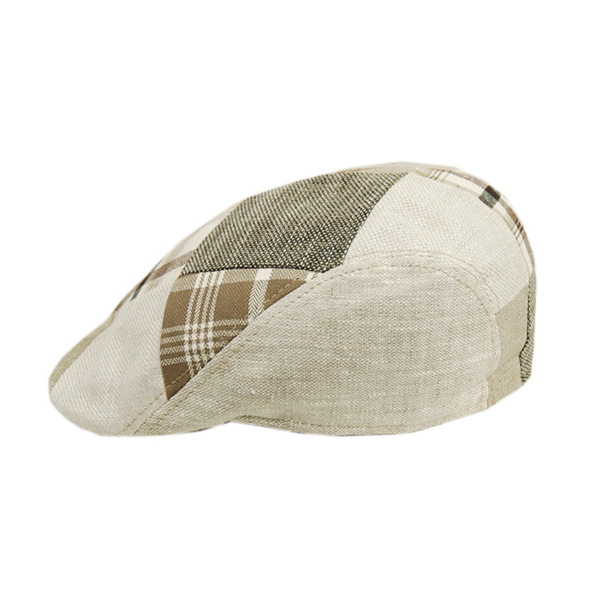 Beige ruudullinen flat cap⎪Bojua