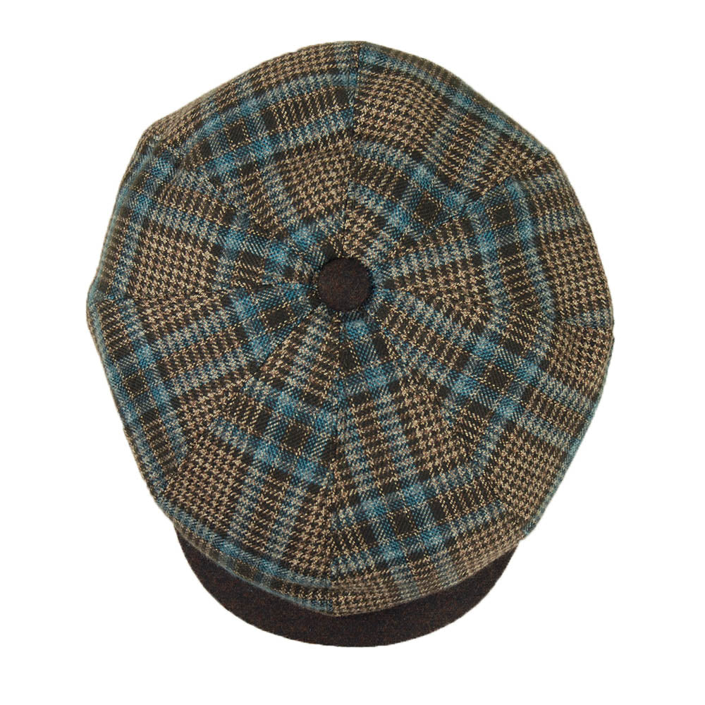 Ruskea ruudullinen flat cap⎪Bojua