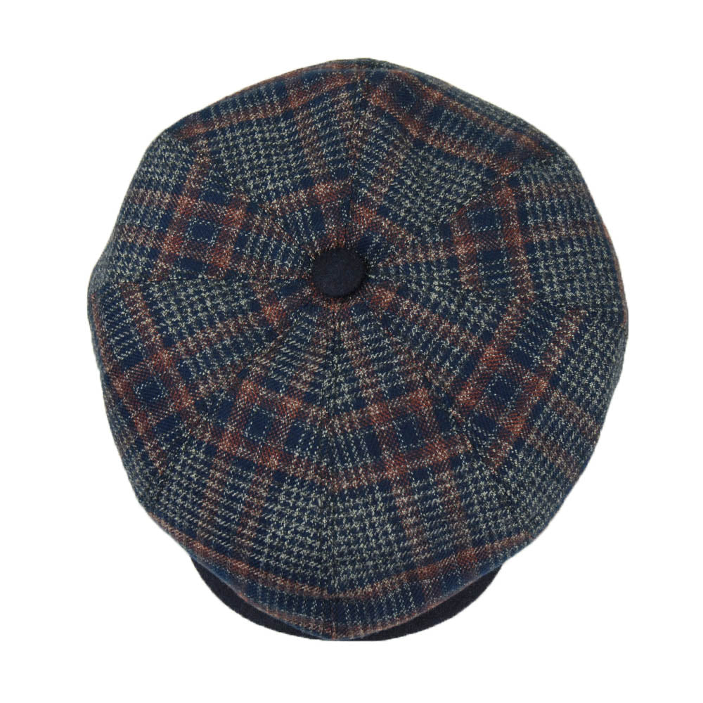 Ruudullinen tummansininen flat cap⎪ Bojua