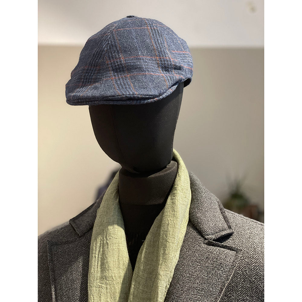 Sininen ruudullinen flat cap⎪ Bojua