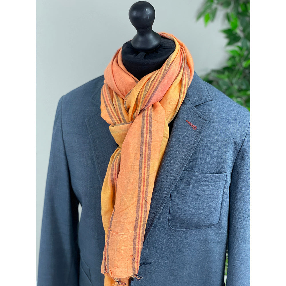 Orange striped scarf⎪Bojua