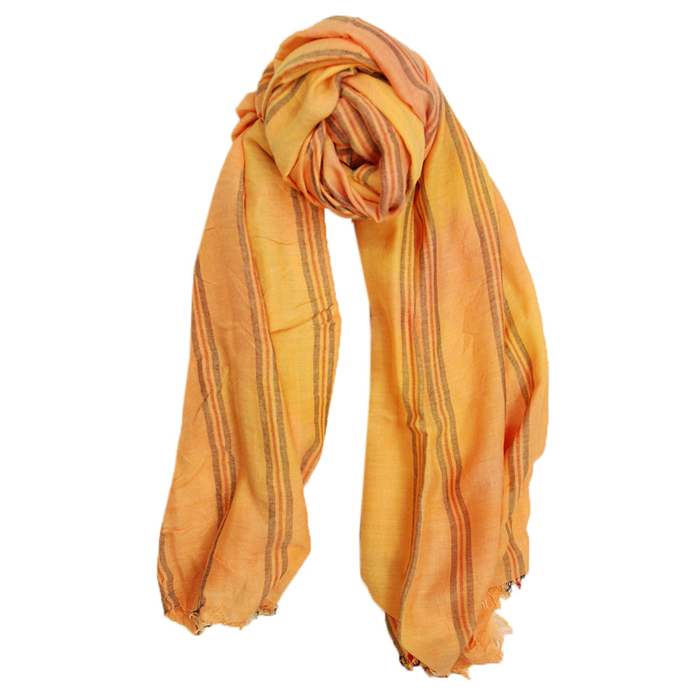 Orange striped scarf⎪Bojua