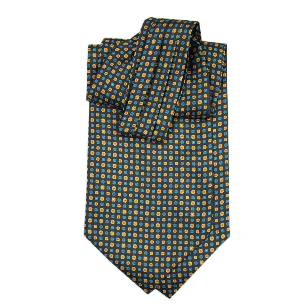 Musta ascot-huivi värikkäällä kuviolla⎪ Bojua
