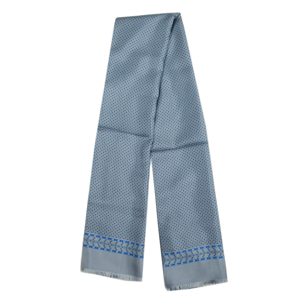Siniharmaa silkkihuivi villavuorilla⎪ Bojua
