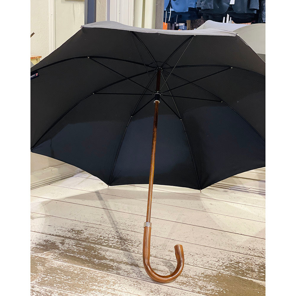 Musta sateenvarjo puuvarrella ⎪Ince Umbrellas