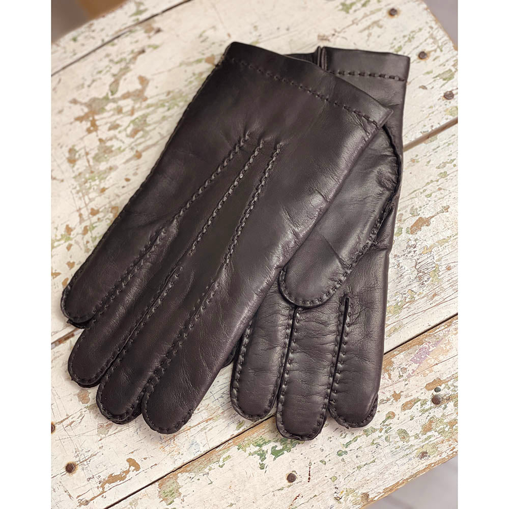 Tummanruskeat lampaannahkahanskat ⎪ Omega Gloves
